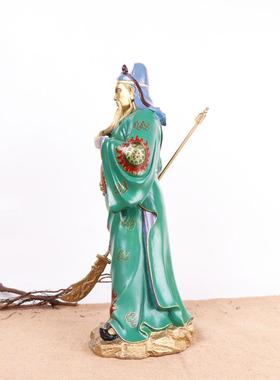 艺厂家关YTG-0061公烧铜色关公立彩绘关公工品家居办公摆件