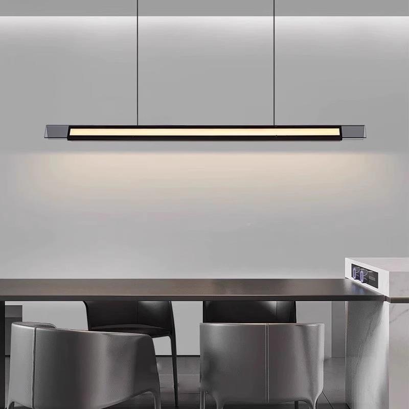 意极简式新款玻高端创意璃餐吊灯122厅现代简约护眼长条餐桌吧台