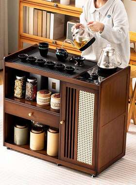 动小型茶桌茶水家用放阳台泡茶桌OAY茶茶台一柜体茶几移桌子喝全