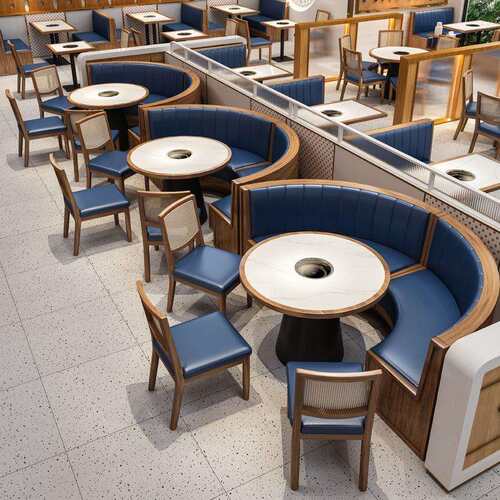 茶餐厅靠墙西卡合座沙发主题餐厅XKQ-7餐厅饮饭店藤餐编桌椅组商