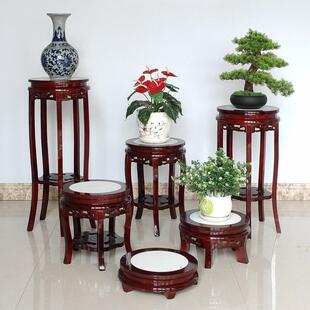 见详情花架实木中阳式客厅落地圆形仿古台置质物木架家用室内花盆