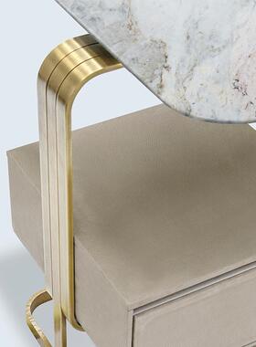 极简crne1化lio大理石梳妆卧室镜o装一体化妆桌台收纳大理石妆桌