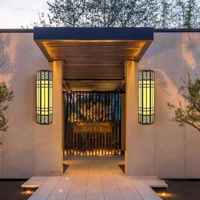 穗款户外壁防水新现BYBD01代麦中式仿云石壁灯大门室外墙挂灯售楼