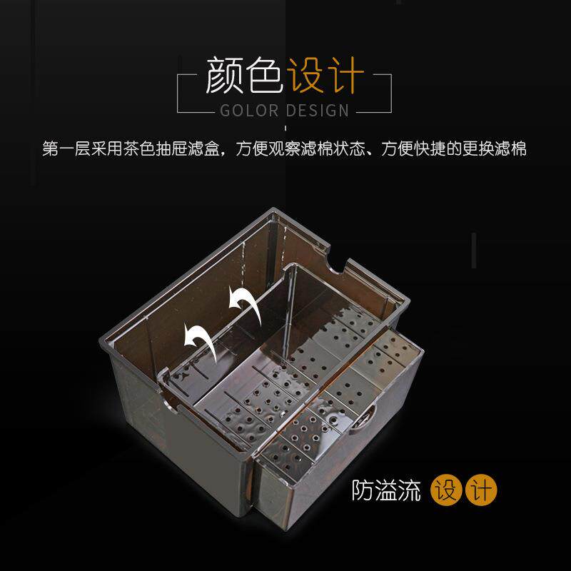 亚克力水族箱鱼缸过滤器储水式上特种养殖设备