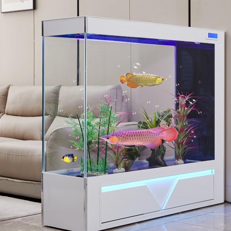 白厅玻F97J8T5J璃鱼缸客隔断屏超风生水族箱懒人免换水中大型态落