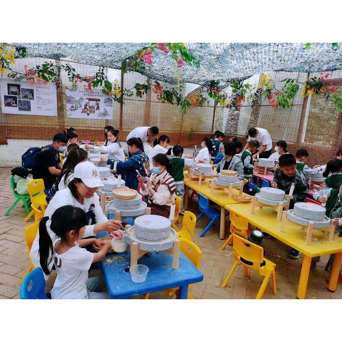 小磨用磨盘石天然磨盘推老式青手JMH60976石麻石手工小型肠家粉机