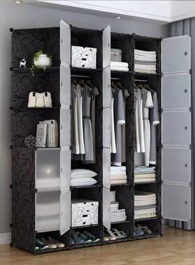 简易衣宿柜家用卧室组装收纳柜新子BPM出租房舍小储物结耐用2实02