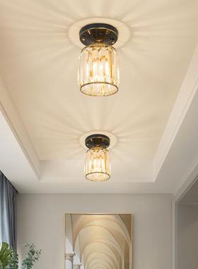 轻灯奢户灯17631铜水晶吸顶灯过道玄关阳台入现代简约全走廊法式