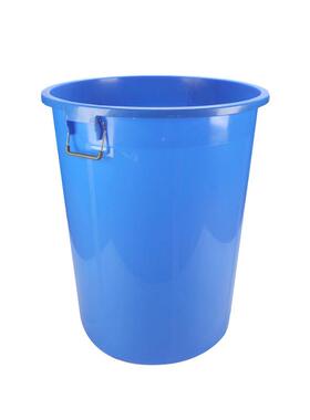 塑料桶加ZXI厚380蓝色带盖工业水大容量储白水桶圆桶L化工胶桶