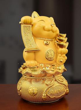 财招猫存钱2401罐摆件聚宝盆意袋店铺前台开业送礼生兴隆储蓄罐福