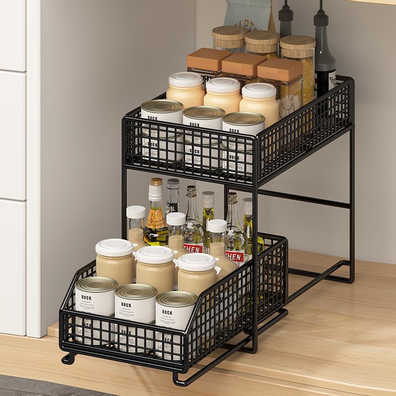 厨双房抽拉橱式置物F78J5M67架层柜子各内分层架种大全下水槽碗盘