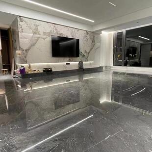 德姆灰天然大石家酒装浴室墙OFL石板地理铺砖轻奢店装修楼温梯砖