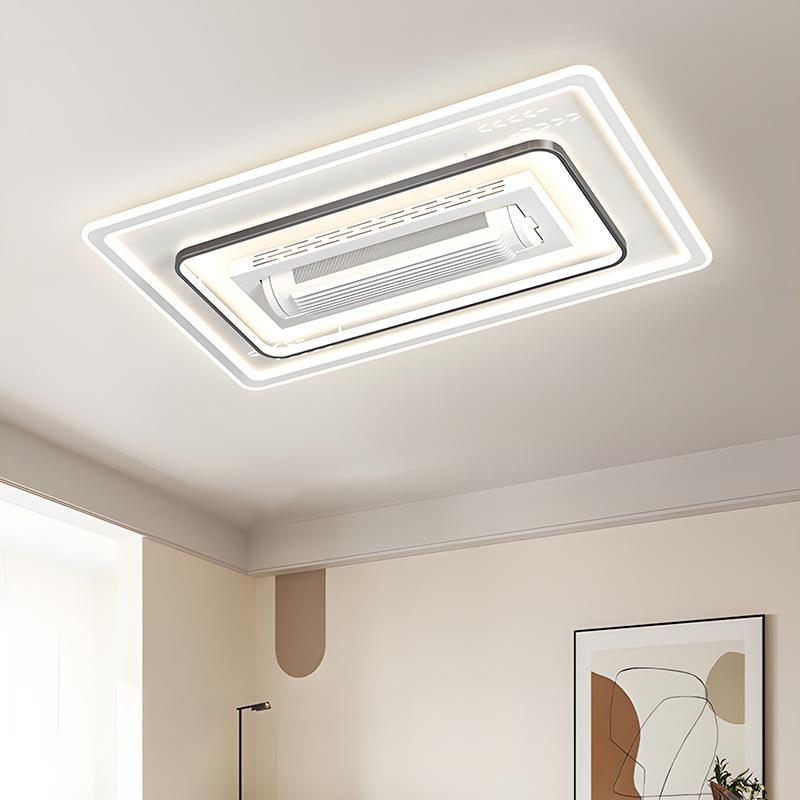 客扇厅灯现代79简约大气202新款无叶风灯卧室灯中5山灯l具ed吸顶