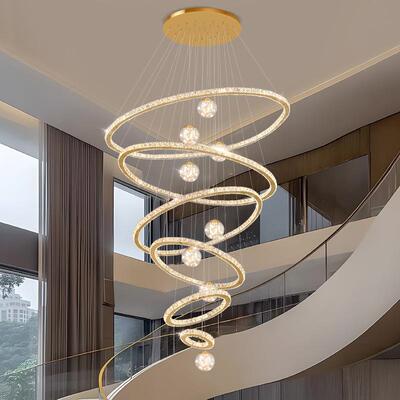 别墅厅挑空客吊灯复式大楼吊灯意简约lo式ft公寓轻奢楼中楼ZY113