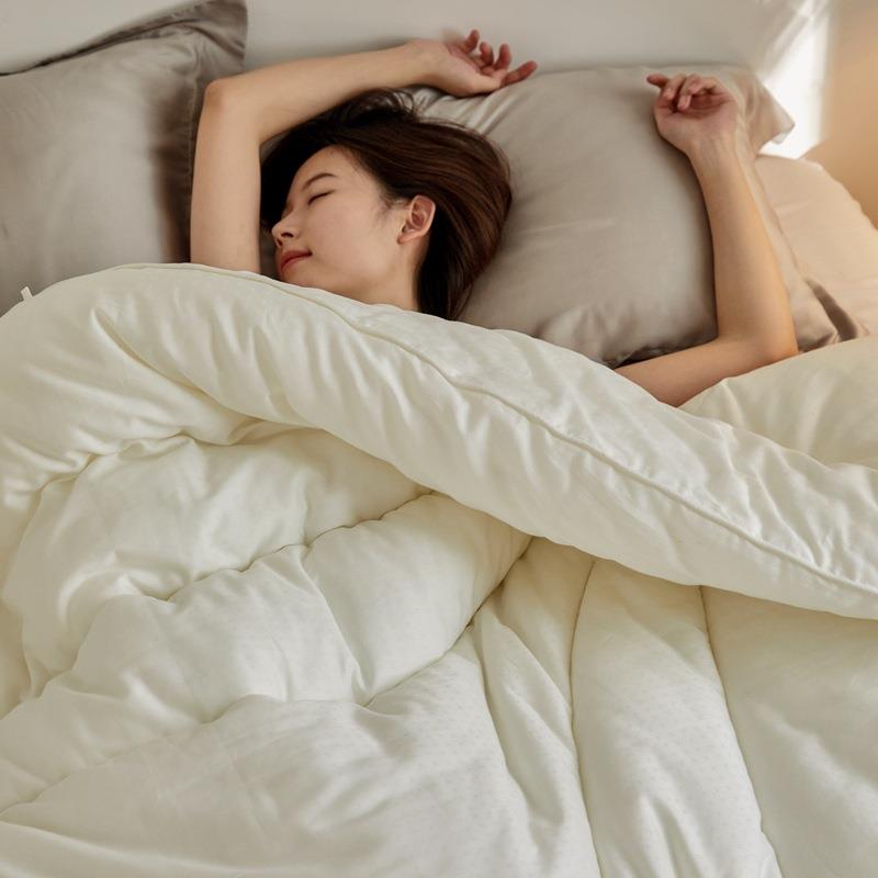 A母婴级全棉提花冬被加保暖纯棉被单人可类机Mwu-15洗被厚子春秋