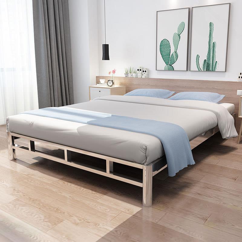 不锈钢床平床头加厚铁架床简约用铁家简艺床架D14学生酒店约床榻