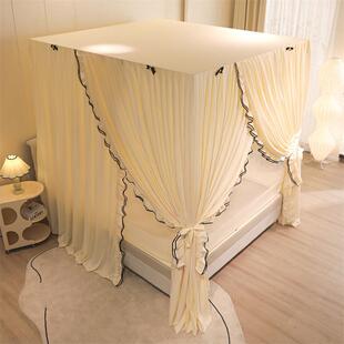 CB#新款坐落层床外穿地幔双防尘床ST02蚊帐家用坐床拉链蚊帐