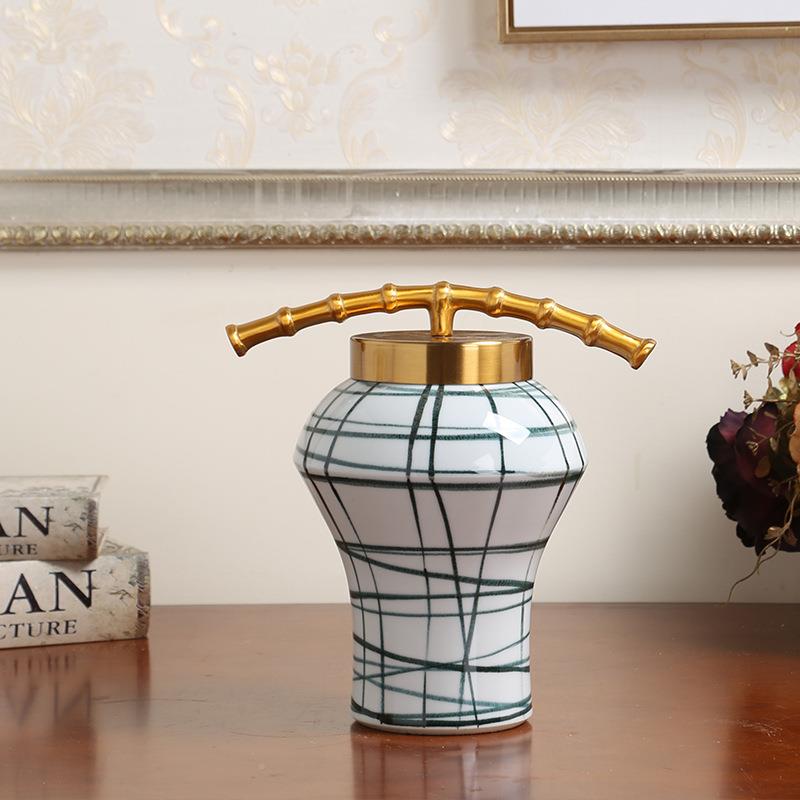 景创德镇陶VKA瓷摆件纯工线条软装工艺品意家手居客厅酒柜厂家