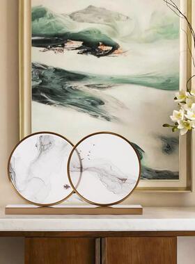 中式山水亚克力禅意摆件古MC-TY-26典样板新房关茶庄书房办公室玄