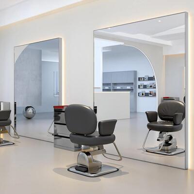 802方网红形理用发店镜台美发镜子带灯烫染镜发廊专单面双面店落