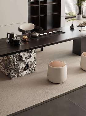 功能实木茶台茶桌椅组NNV合办公室泡茶台一多客厅家功夫体实木茶