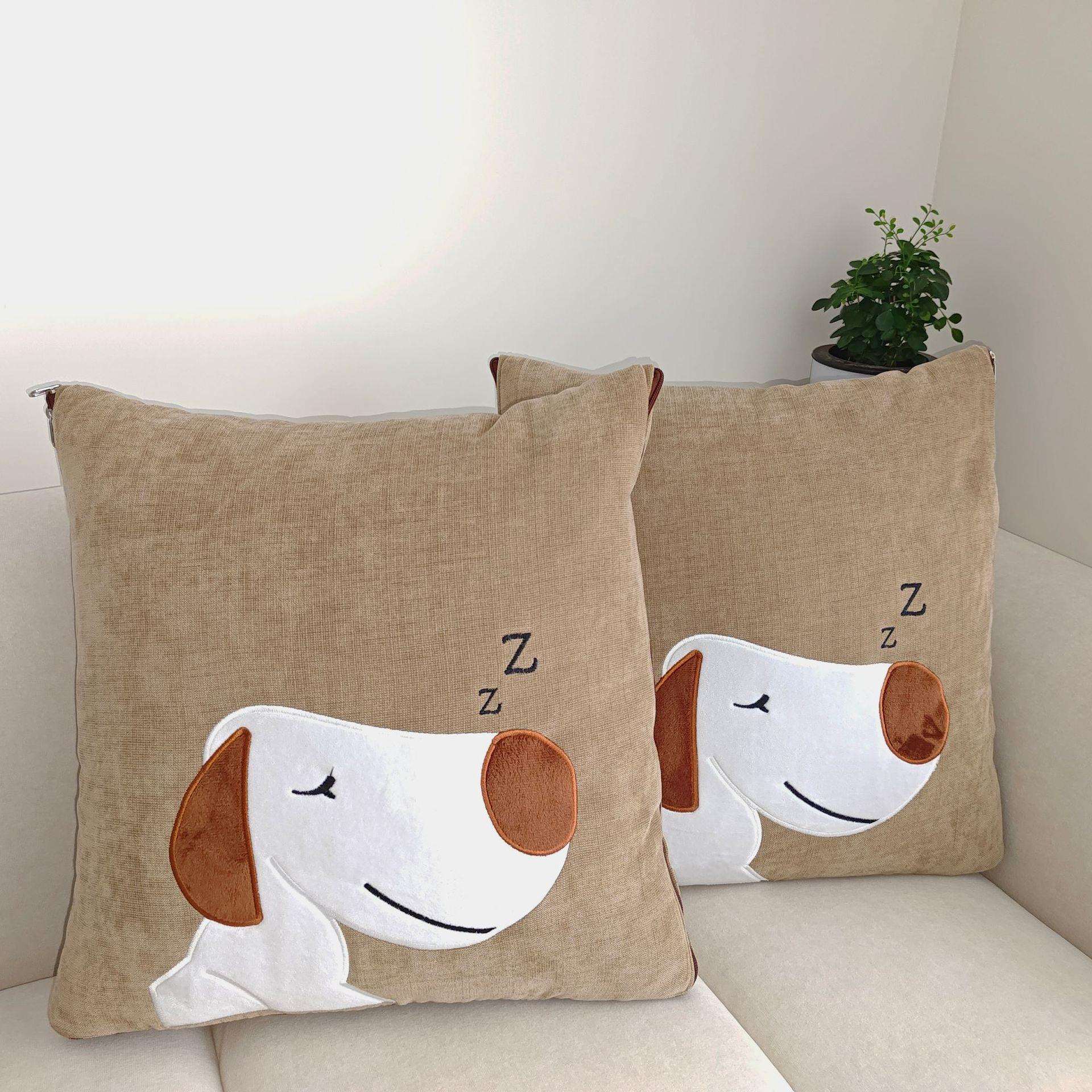 小狗抱枕被子两用办公室车睡觉靠枕二合枕查看详情一上靠垫沙发枕