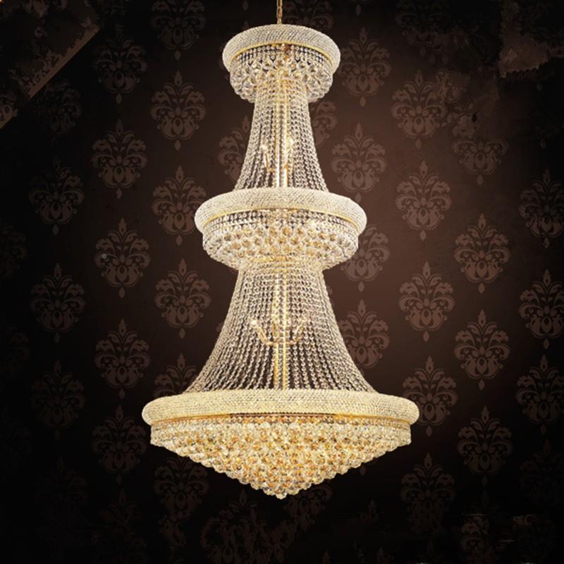 复式楼大吊灯楼中楼客厅水晶酒式店工程TD0151灯灯具欧别墅吊长灯