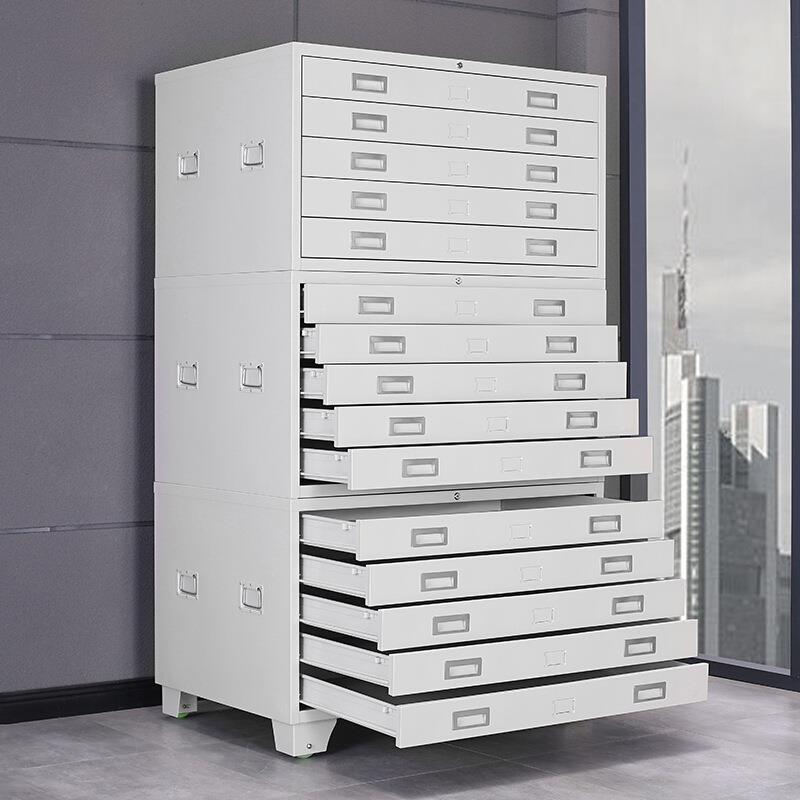 全计钢菲林柜工程设美术图纸45466柜绘图资底图书画多层料抽屉收