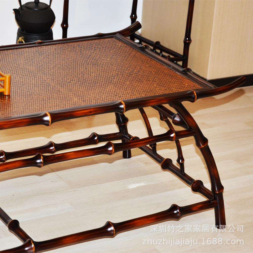 奢竹茶桌竹制家具翘头茶桌几茶OCM轻茶室茶台套装筇跨境