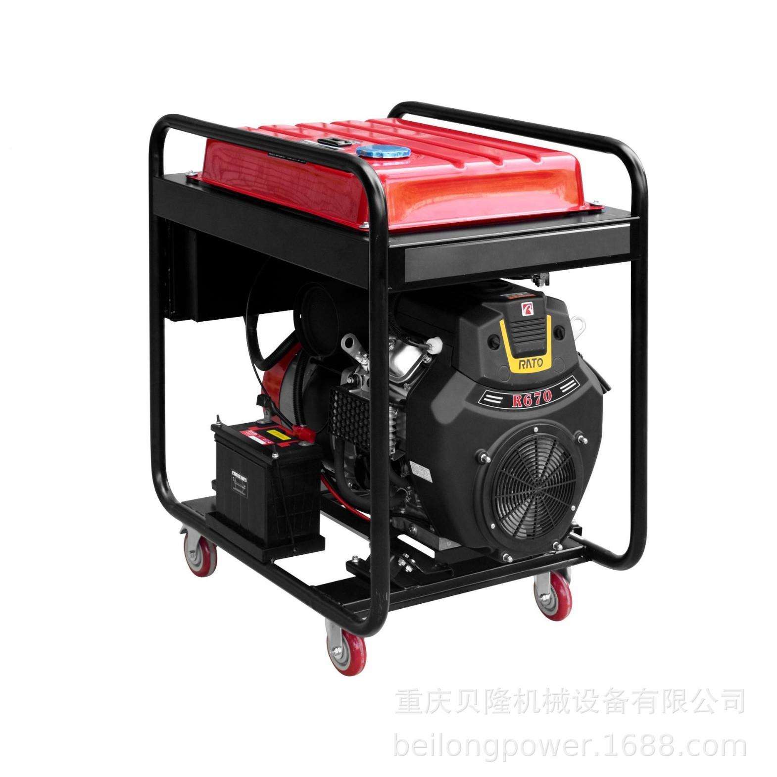 汽油发电机10户外220V/k380V等w率电启动移动功式双缸开架简10KW