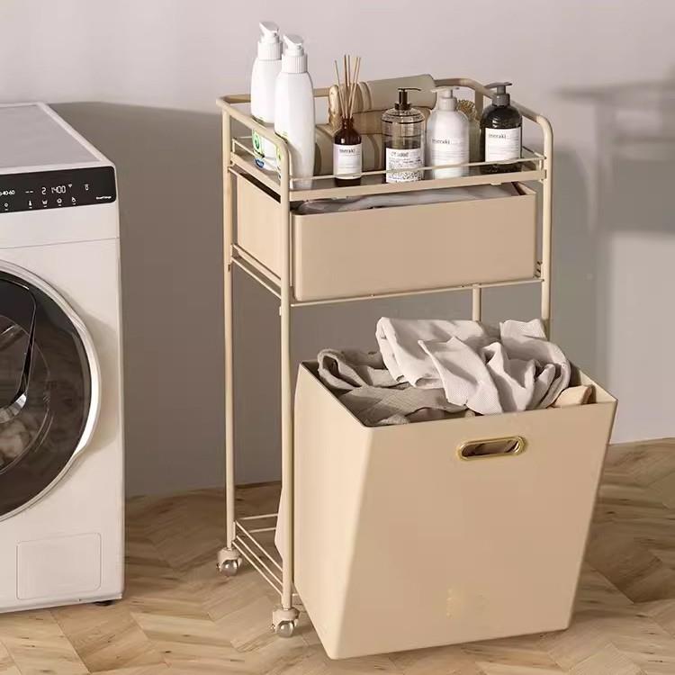 不止纳小推置物架落地浴室收纳多层SNB-FJ04脏车衣篮客家厅厨房用