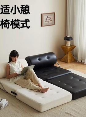 单人塔YAQ吉沙发床布艺客厅人人懒躺睡可单小户型简约∑