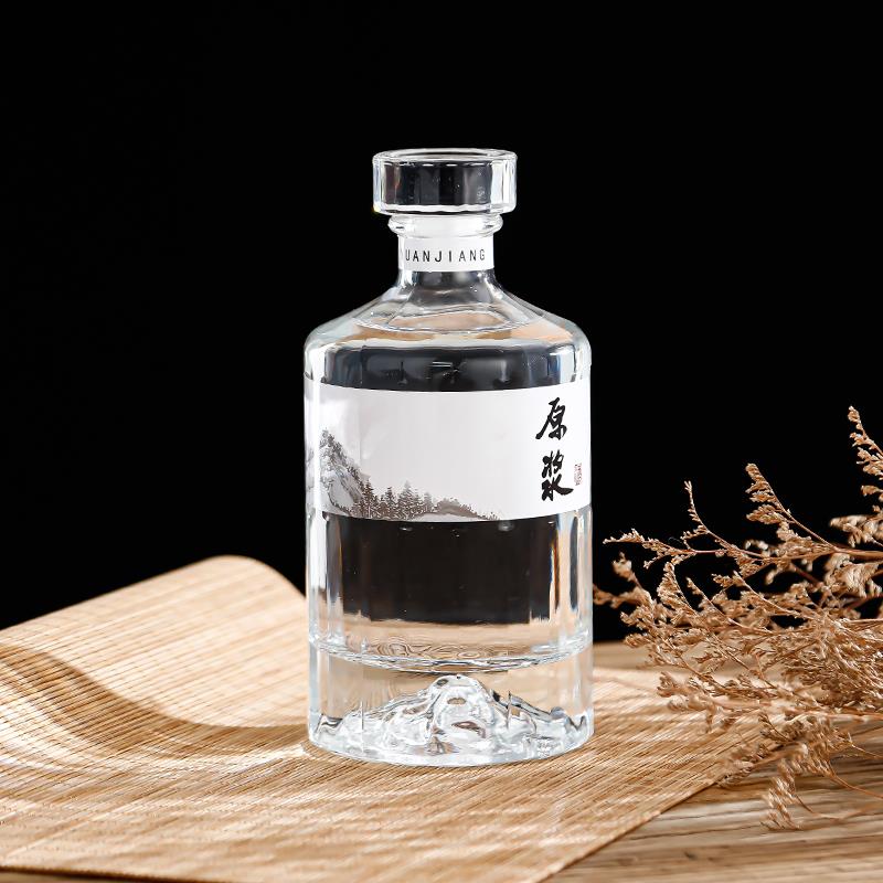 25N酒瓶白酒瓶空酒瓶一斤装密封好看的玻璃洋酒瓶子酒樽原浆酒瓶