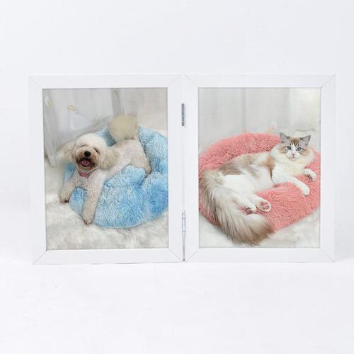 宠物简约相框立体摆件狗狗猫猫照片手足印纪念相框跨境亚马逊爆款