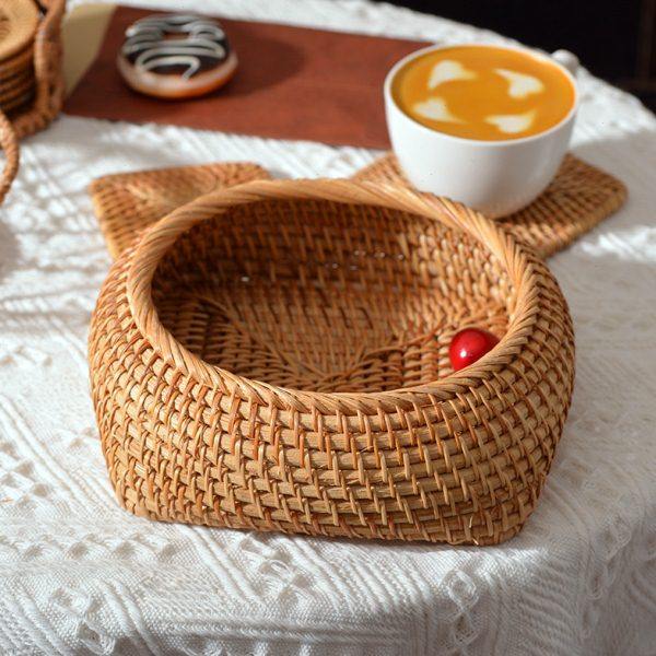 手工越南秋藤编围棋盒茶点盒收纳盒家用茶道茶具配件饰品盒,收纳整理,首饰盒,淘宝优惠券,粉丝福利购,淘宝优惠卷