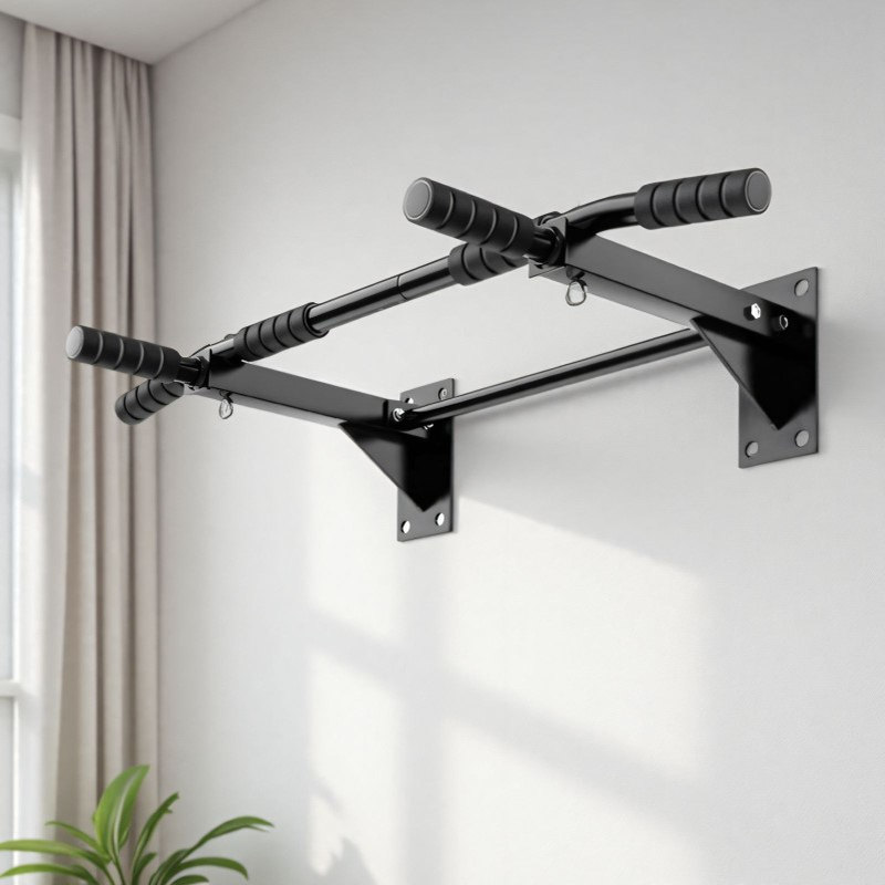 引体向上器墙壁面打孔单杠家用室内双杆吊环拉绳沙袋庭架健身器材