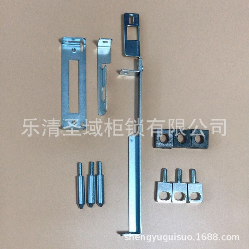 LS05机构附件 万控二代柜门锁联动机构 新版中置柜门锁止动机构