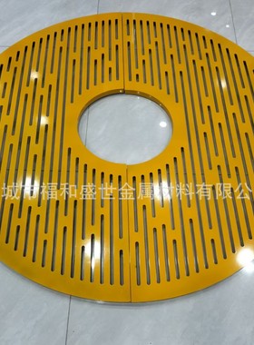 金黄色镀锌板树池篦子园林市政不锈钢树池盖板款式多钢板树坑盖板
