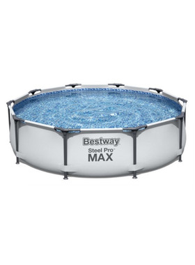 百适乐Bestway 56595游泳池家庭戏水池鱼池圆形框架泳池带过滤泵
