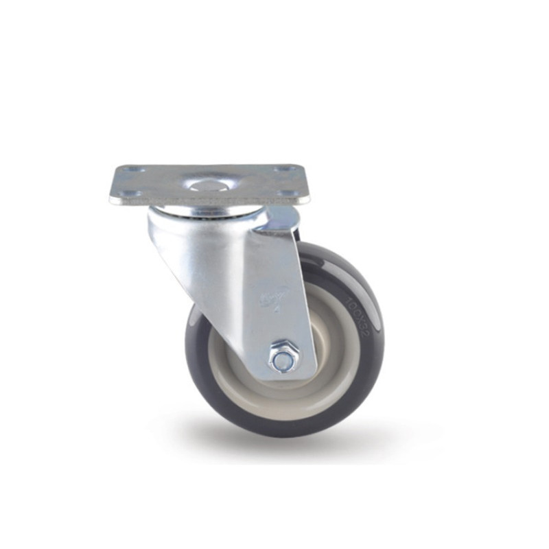 厂家批发2.5寸带刹车防缠绕工业脚轮工业万向轮聚氨酯脚轮