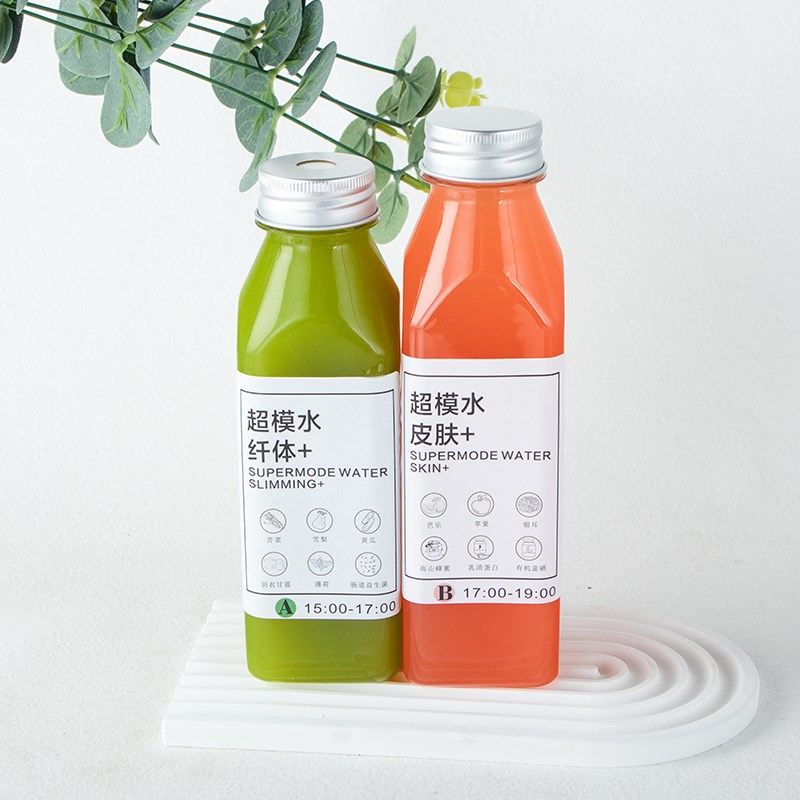加厚pet奶茶果汁瓶蜂蜜瓶一次性带盖商用瓶超模水塑料瓶轻断果蔬