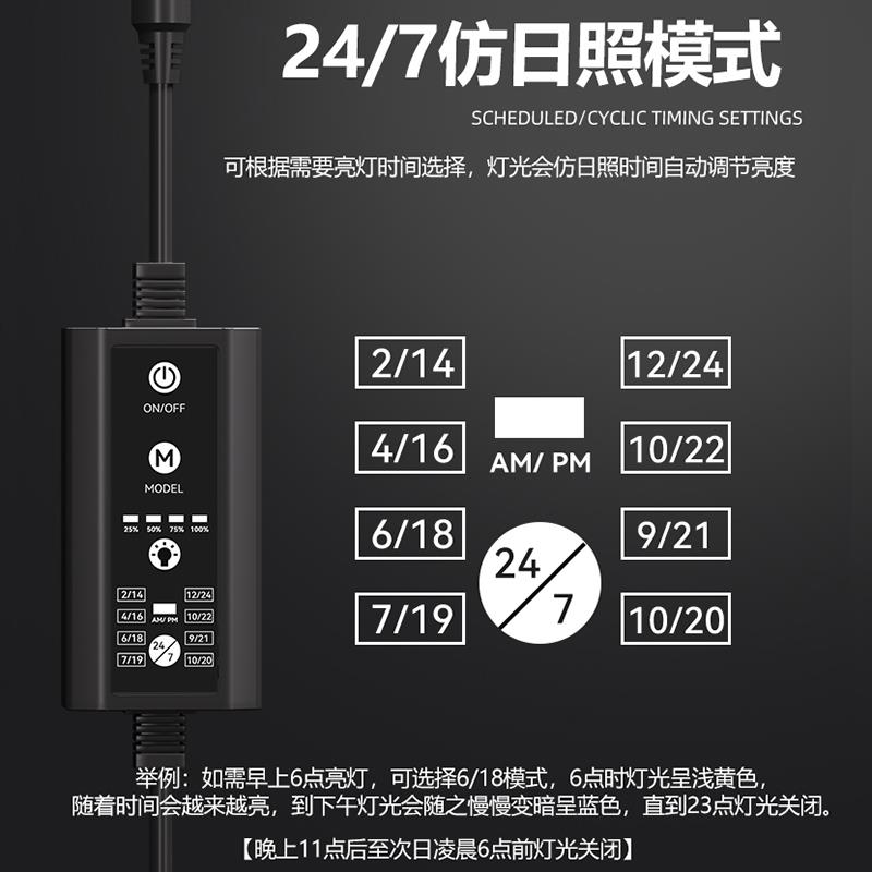 鱼缸灯微压气泡灯LED照明灯led增氧气泡条观赏七彩灯潜水防水灯带
