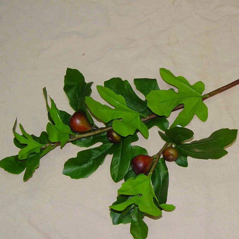 仿真无花果叶装饰植物绿植室内盆栽假树叶绿叶树枝干造型大枝叶子