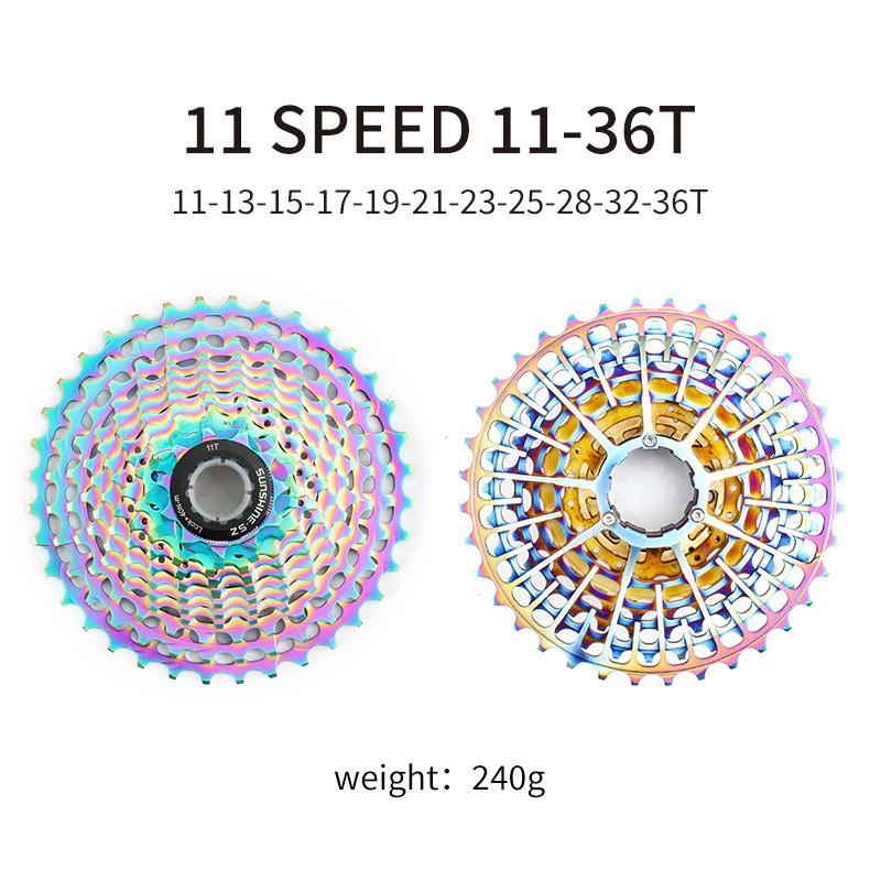 镂空超轻公路飞轮11 12速11-28 32 34 36T炫彩自行车卡式HG齿轮