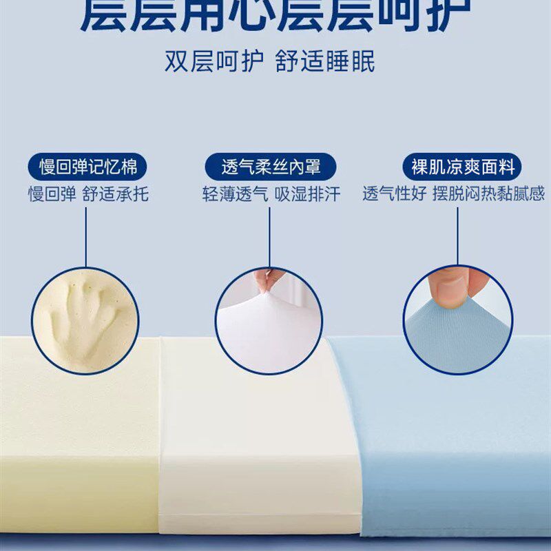零压记忆棉双人长枕头枕芯一体长条颈椎枕1.8m1.5m加长护颈深睡枕