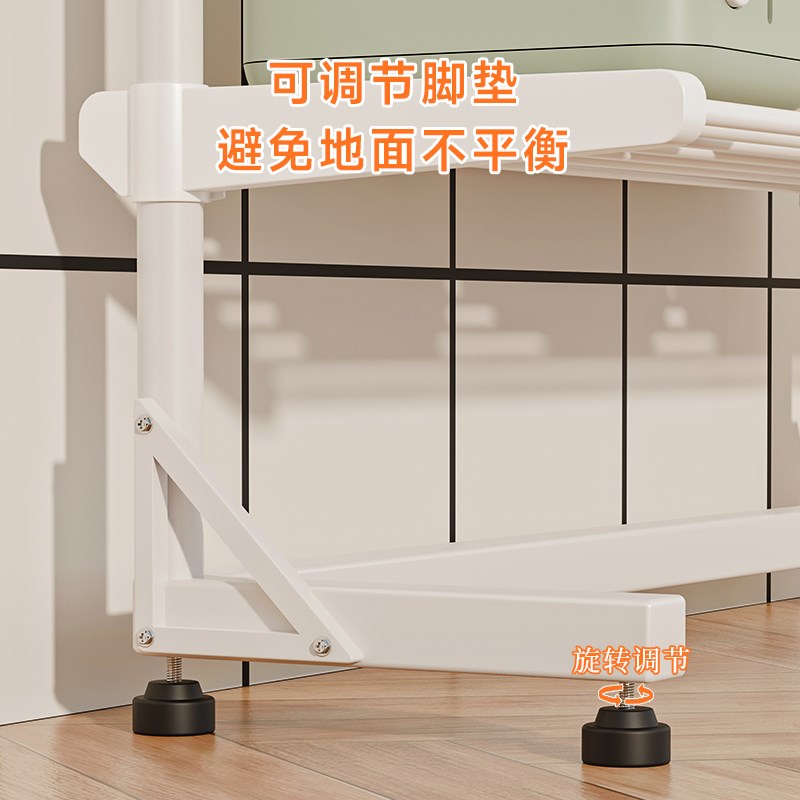 锅具收纳架厨房多功能落地小家电锅架置物架多层家用坐式分层蔬果