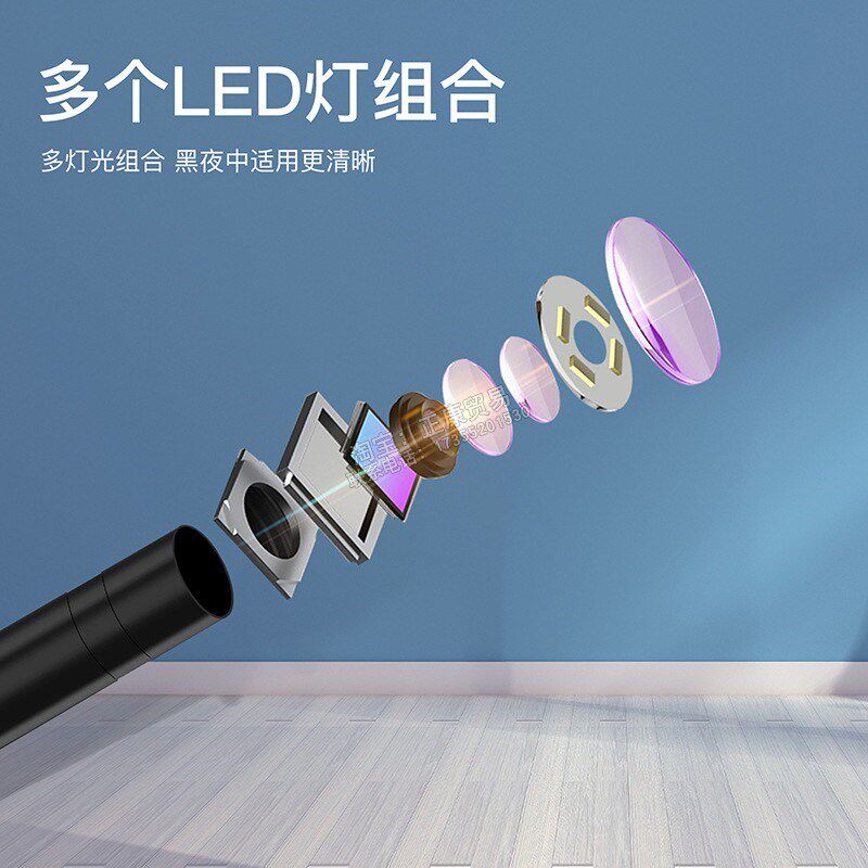 500w三合一usb手机内窥镜 14mm镜头变焦水下镜头高清窥 视镜通用