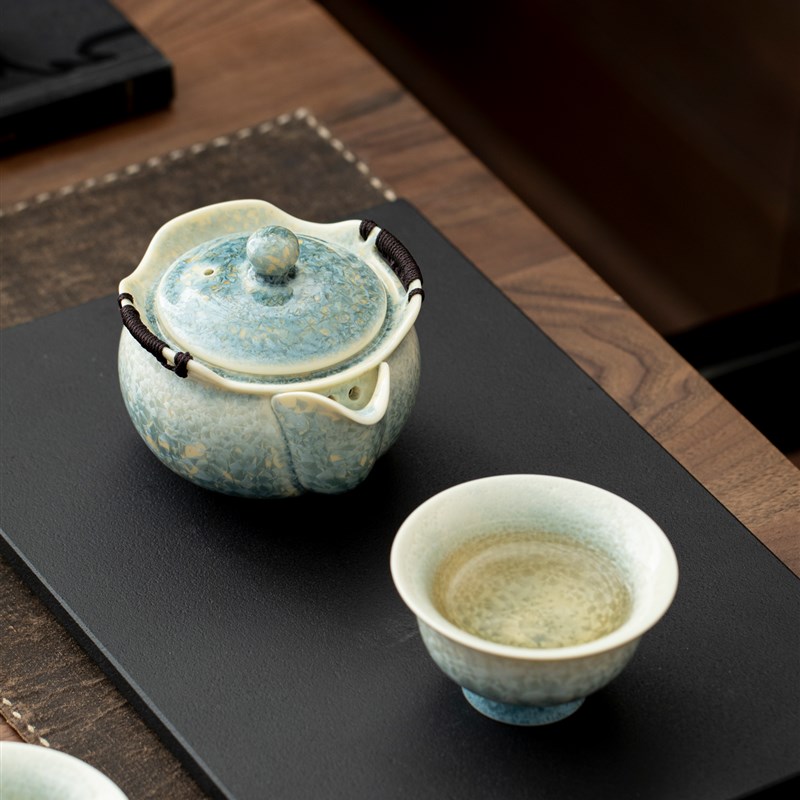 窑变结晶釉盖碗茶杯单个高档防烫手抓壶家用茶碗泡茶单人功夫茶具