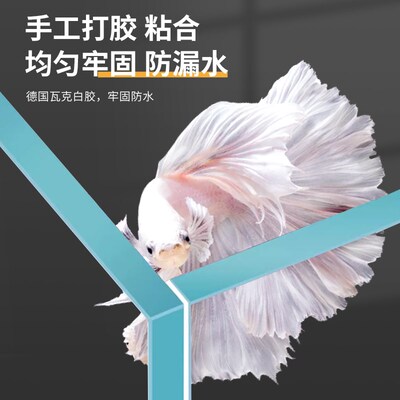 804040背滤鱼缸客厅桌面一体式循环过滤家用超白璃造景生态溪流缸