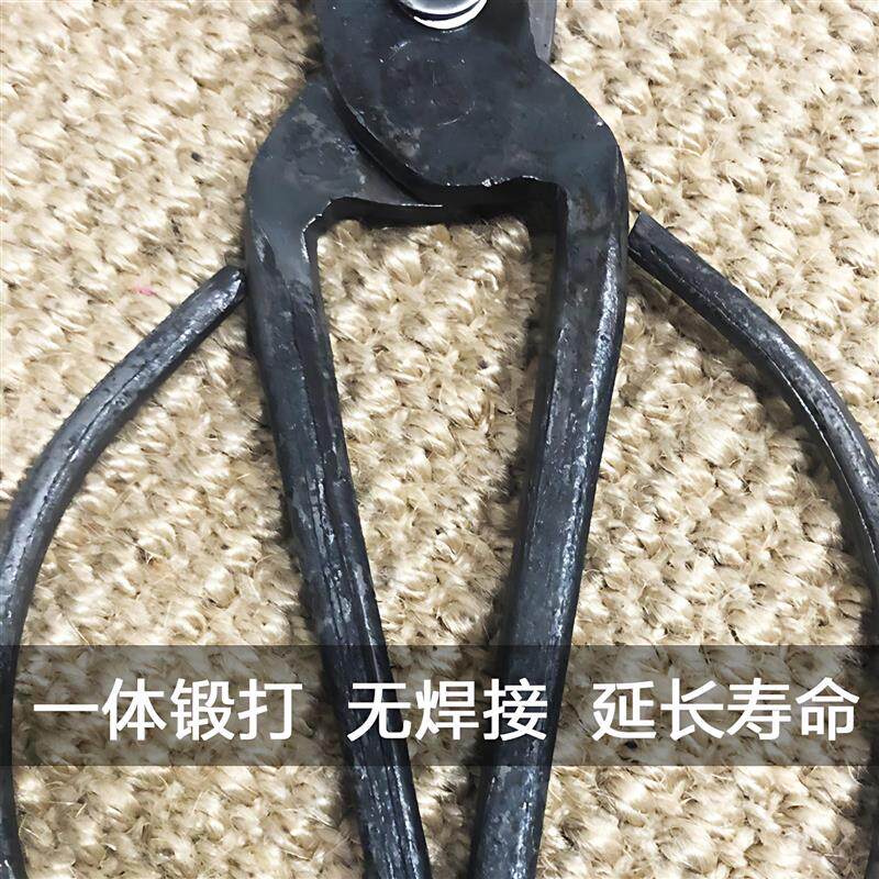 手工锻打家用老式剪刀剪布传统厨房全铁剪刀复古工业小剪刀道具